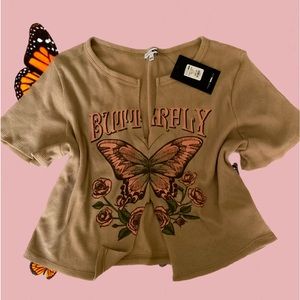FashionNova Butterfly Garden Baby Tee